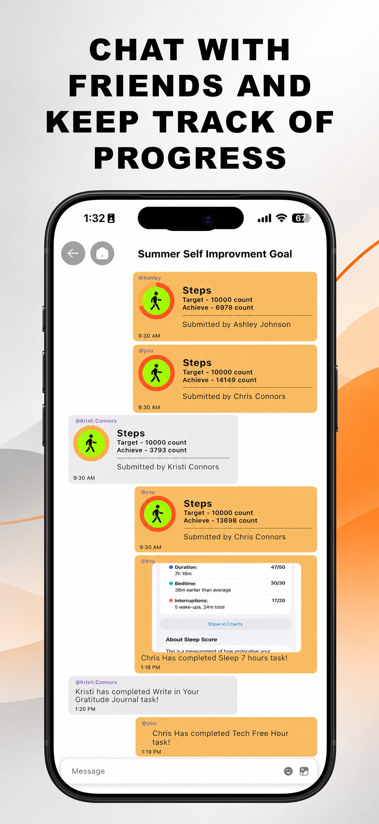 Goal chat screen